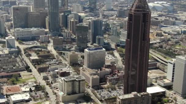 Vanuit Een Antenne Perspectief Het Centrum Van Atlanta Georgia Presenteert — Stockvideo