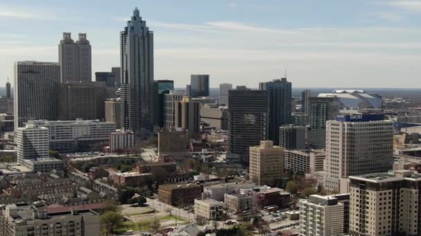 Légi Szempontból Atlanta Belvárosa Grúzia Dinamikus Városi Tájat Mutat Amelyet — Stock videók