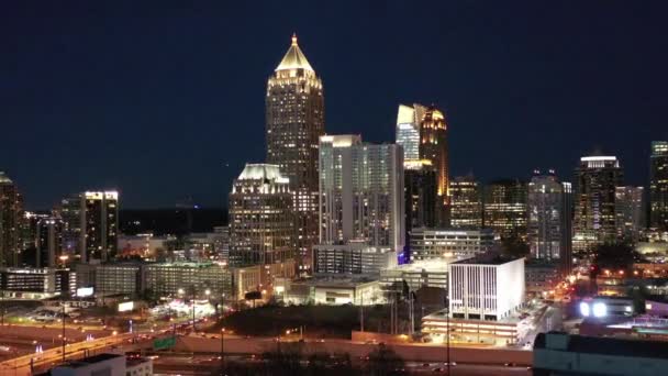 Ponto Vista Aéreo Centro Atlanta Geórgia Apresenta Uma Paisagem Urbana — Vídeo de Stock