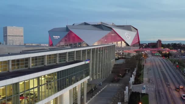 Point Vue Aérien Centre Ville Atlanta Géorgie Présente Paysage Urbain — Video