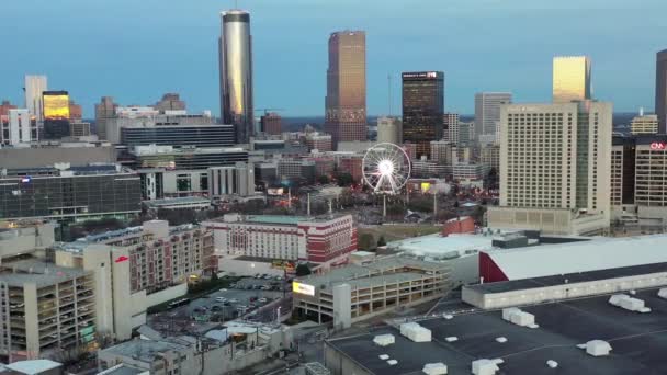 Point Vue Aérien Centre Ville Atlanta Géorgie Présente Paysage Urbain — Video