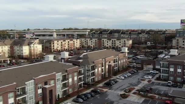 Fra Luftperspektiv Sentralt Atlanta Georgia Presenterer Dynamisk Urbant Landskap Preget – stockvideo
