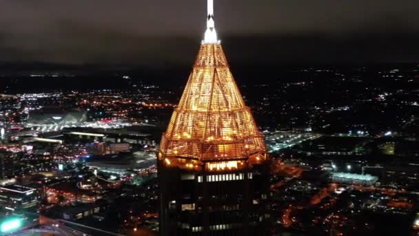 Atlanta Belvárosának Levegője Georgia Éjszaka — Stock videók