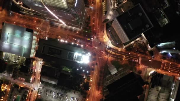 Aerial Downtown Atlanta Γεωργία Νύχτα — Αρχείο Βίντεο