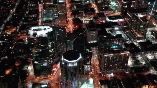 Letectvo Downtown Atlanta Georgia Noci — Stock video