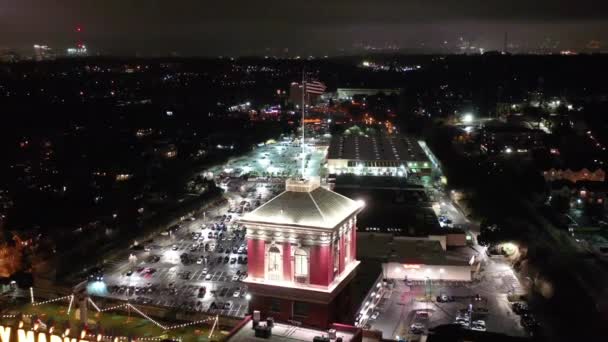 Aerial Ponce Atlanta Georgia Night — стокове відео