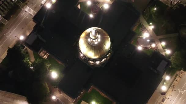 Aerial Downtown Atlanta Georgia Night — стокове відео
