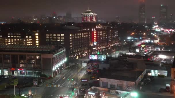 Aerial Atlanta Georgia Την Νύχτα 2019 — Αρχείο Βίντεο