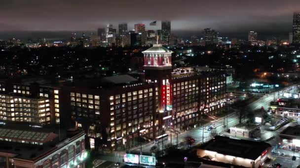 Aerial Atlanta Georgia Night 2019 — Stockvideo