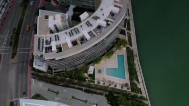 Miami Beach, Florida 'da Yüksek Açı Havacılık