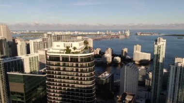 Brickell Havalimanı, Miami, Florida Gün batımında
