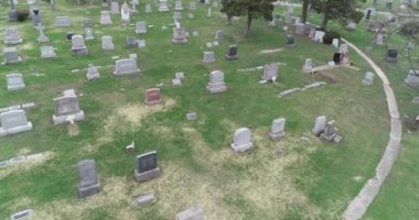 New Jersey Fairview Mezarlığı 'nın Yüksek Açılı Kapalı Havası