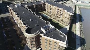Edgewater, NJ 'deki Aerial of River Road (2018)