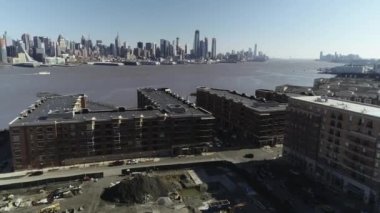 Edgewater, NJ 'deki Aerial of River Road (2018)