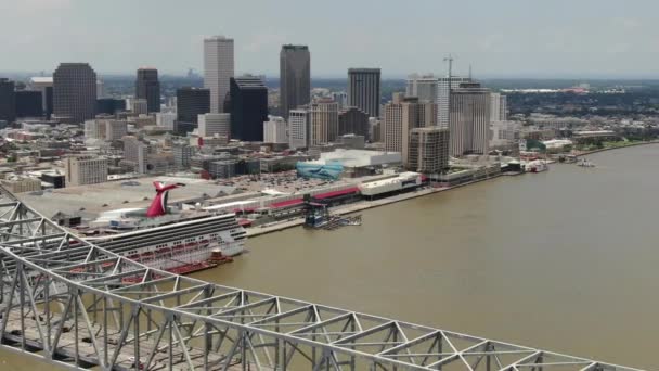 Luchtfoto Van New Orleans Louisiana — Stockvideo