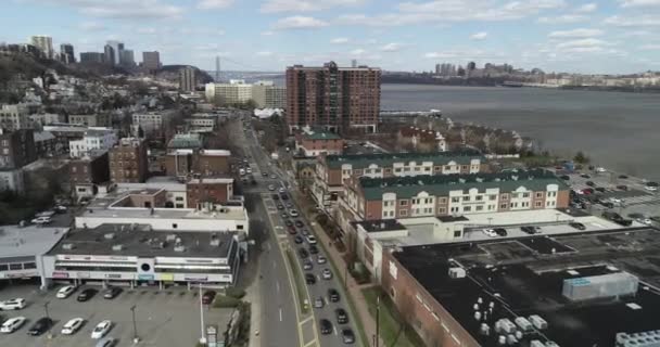 Aerial Edgewater New Jersey — Stok Video