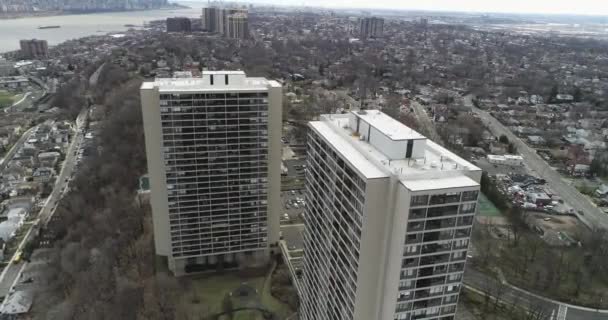 Aerial Fort Lee Cliffside New Jersey 2018 — Video Stock