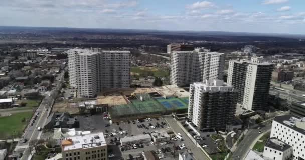 Aerial Fort Lee Cliffside New Jersey 2018 — стоковое видео