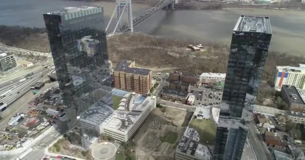 Aerial Fort Lee Cliffside New Jersey 2018 — Video Stock