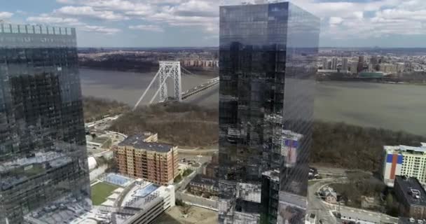 Aerial Fort Lee Cliffside New Jersey 2018 — 비디오