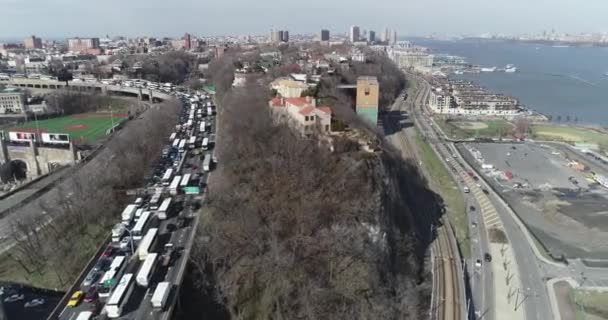 Aereo Del Traffico Kennedy Boulevard East New Jersey — Video Stock