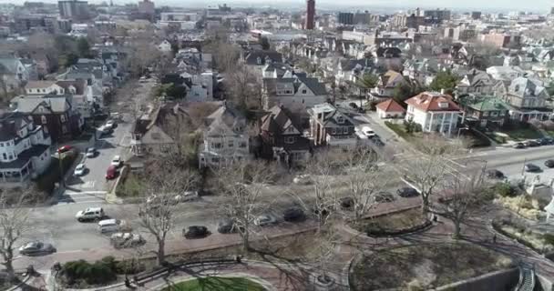Aerial Beautiful Cliffside Homes Weehawken New Jersey Febbraio 2018 — Video Stock