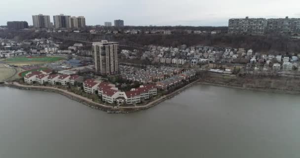 Antenn Från North Edgewater New Jersey — Stockvideo