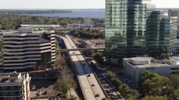 Aerial Jax Beach Jacksonville Florida — Stock video