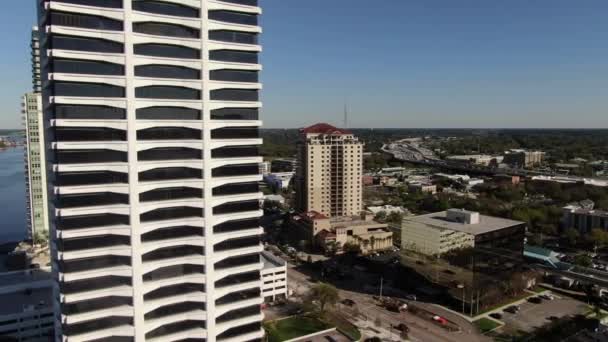 공중에서 촬영된 비치와 플로리다주 잭슨빌 — 비디오