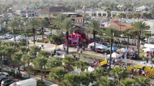 Aerial Jax Beach Jacksonville Florida — стоковое видео