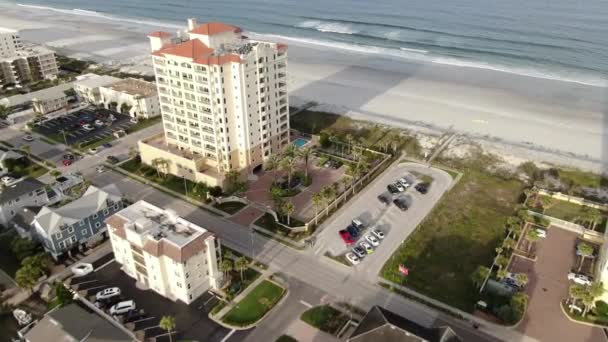 Aerial Jax Beach Jacksonville Florida — стоковое видео