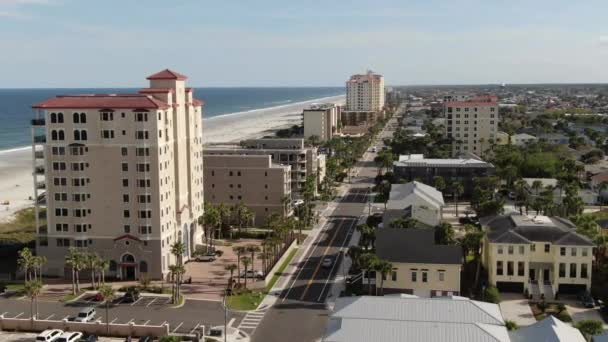 Aerial Jax Beach Jacksonville Florida — стоковое видео