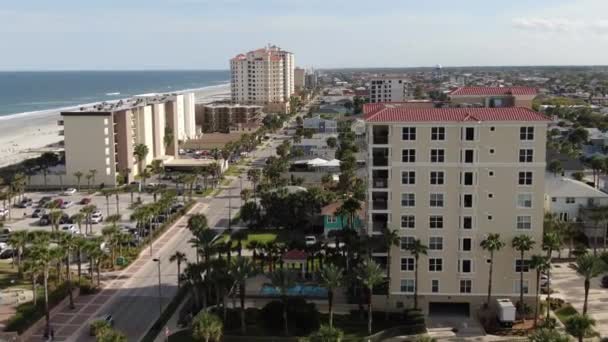 Aerial Jax Beach Jacksonville Florida — стоковое видео