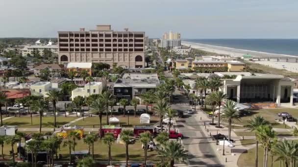 Aerial Jax Beach Jacksonville Florida — стоковое видео