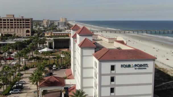 Aerial Jax Beach Jacksonville Florida — стоковое видео