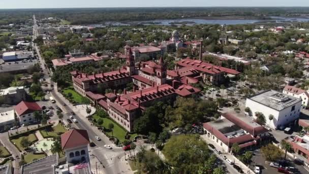 Luchtfoto Van Flagler College Augustine Florida — Stockvideo