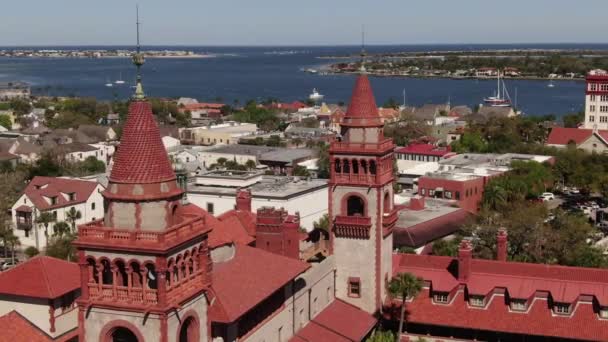 Flygfoto Från Flagler College Augustine Florida — Stockvideo