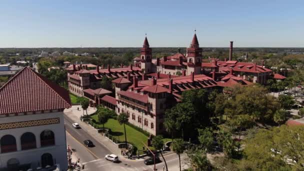 Antenne Des Flagler College Augustine Florida — Stockvideo