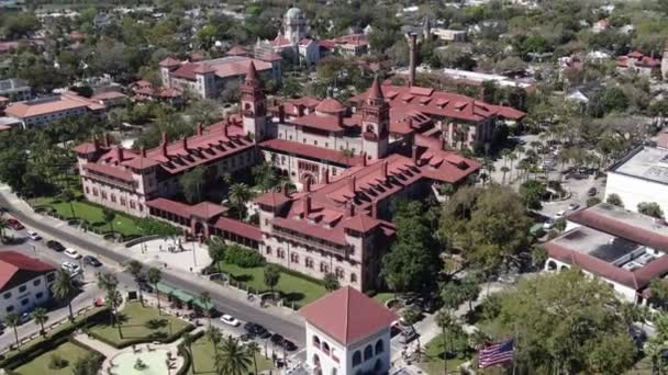 Antenne Des Flagler College Augustine Florida — Stockvideo