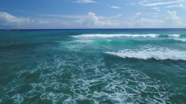 Luchtfoto Van Stranden Het Landschap Hawaï — Stockvideo