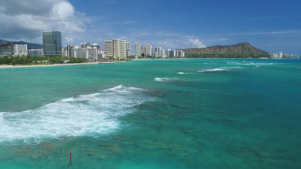 Aérea Honolulu Oahu Hawaii — Vídeos de Stock