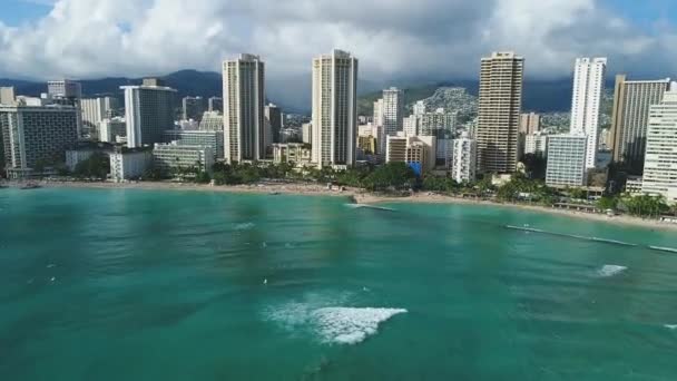 ホノルル オアフ島 ハワイの航空 — ストック動画