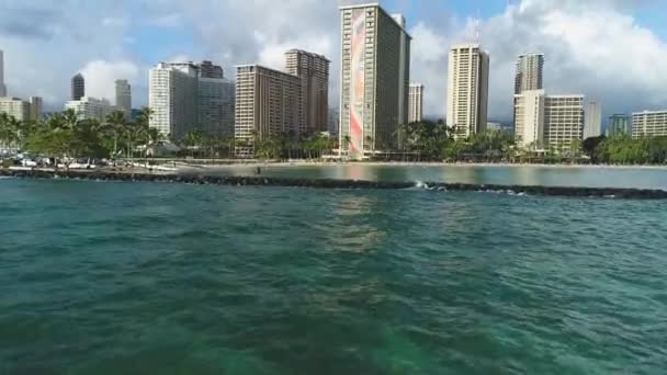 ホノルル オアフ島 ハワイの航空 — ストック動画