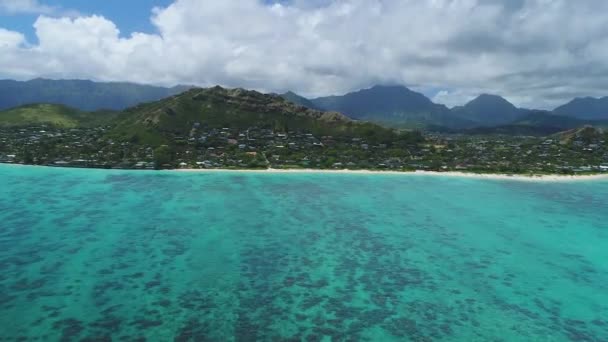 Aerial Till Oahu Hawaii — Stockvideo