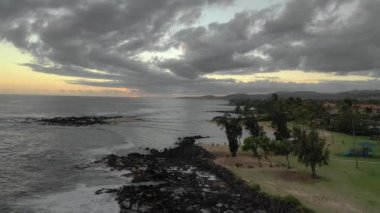 Hawaii, Kauai 'de Günbatımı Havalimanı
