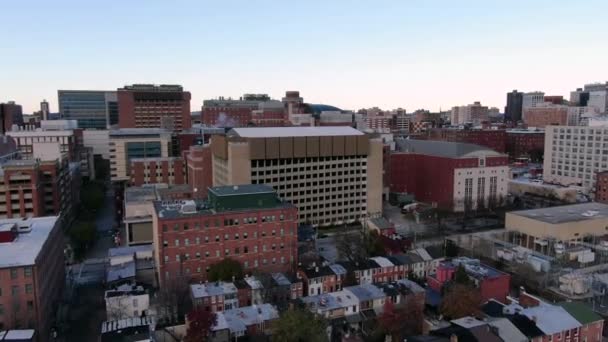 Aerial Downtown Baltimora Maryland — Video Stock