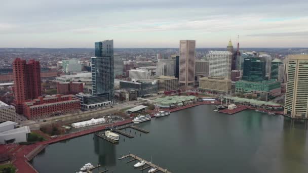 Antenne Von Downtown Baltimore Maryland — Stockvideo