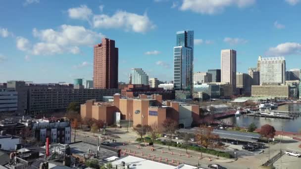 Aérea Del Centro Baltimore Maryland — Vídeos de Stock