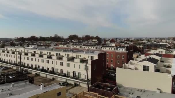 马里兰州巴尔的摩市中心的空中 — 图库视频影像
