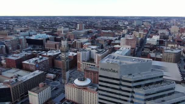 Luchtfoto Van Downtown Baltimore Maryland — Stockvideo